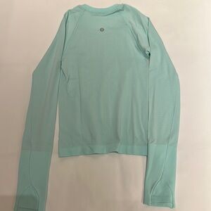 lululemon athletica Light Blue Long Sleeve Top
